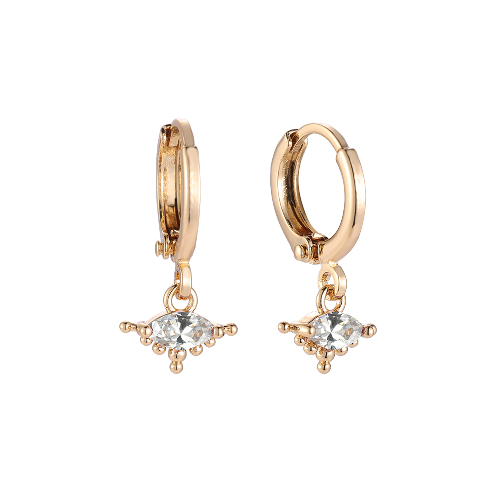 Gyroscope Diamond Gold-plated Earrings