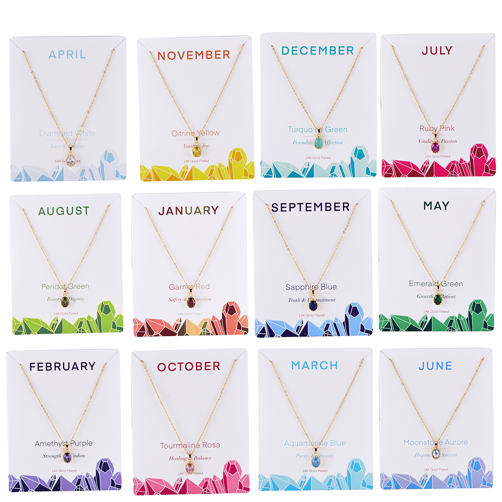Birthstone Stainless Steel Necklace