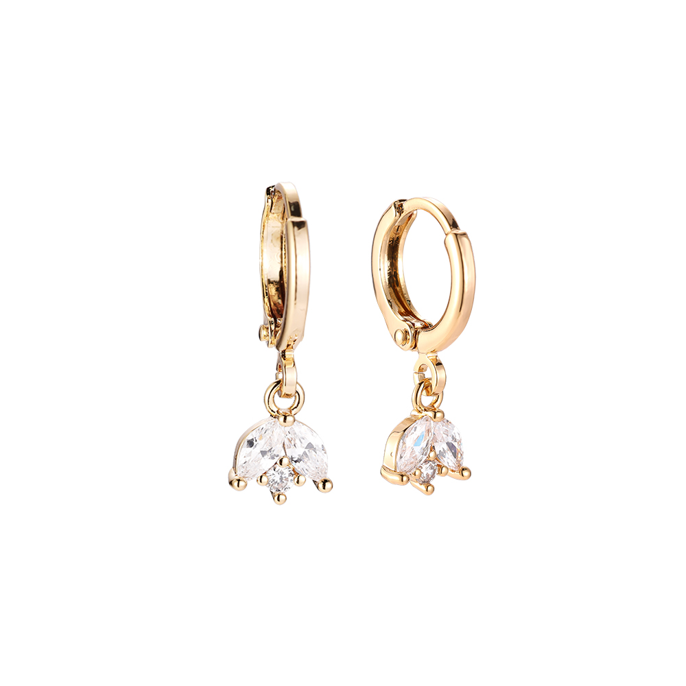 Tulip Diamond Gold-plated Earrings