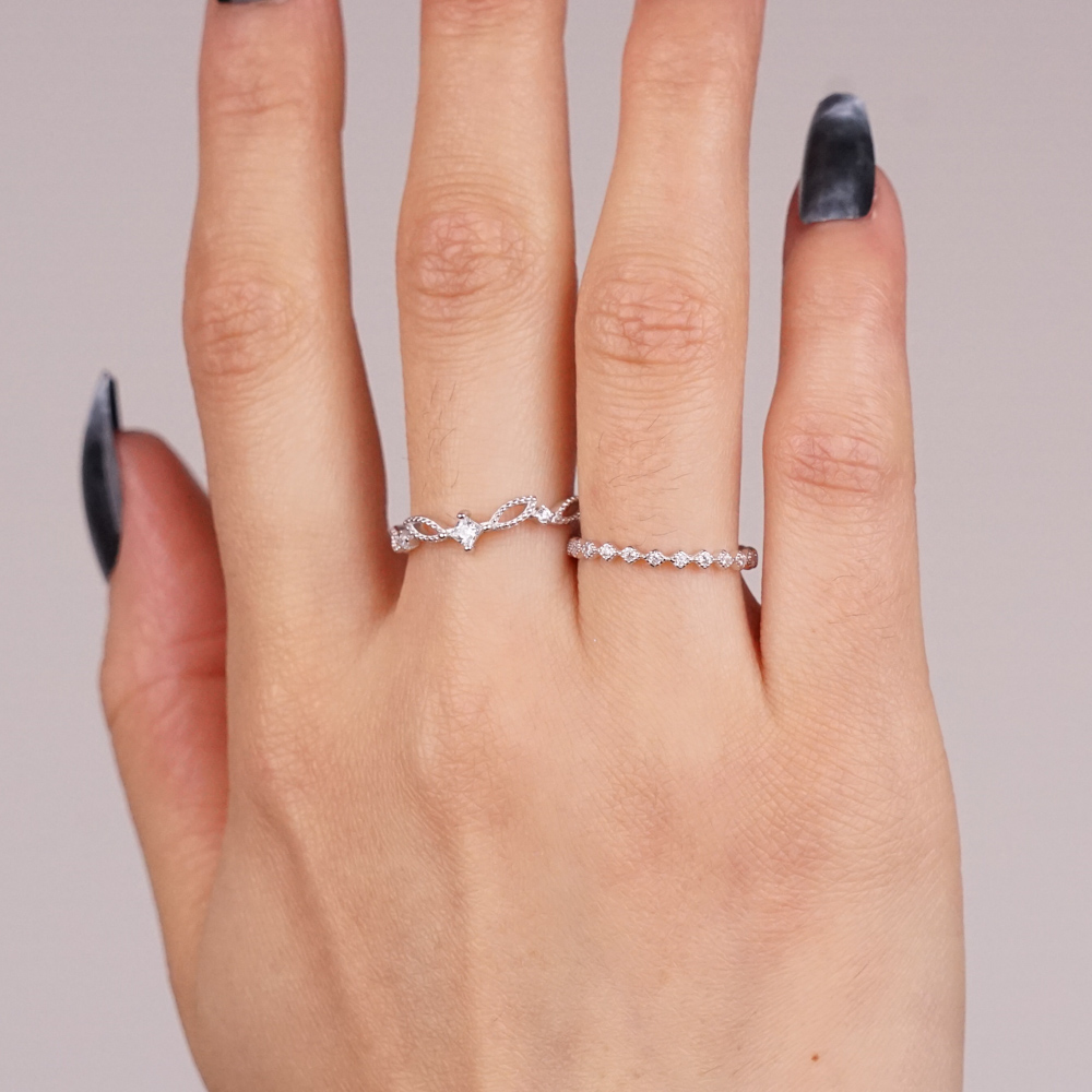 Charming Curve 925 Silver Ring 
