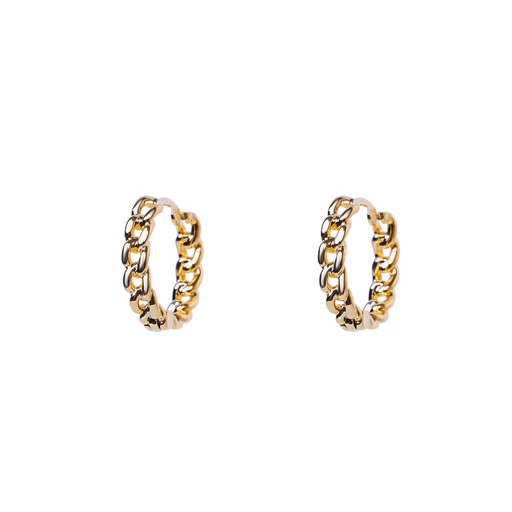 Narrow Simple Chain Plated Earring