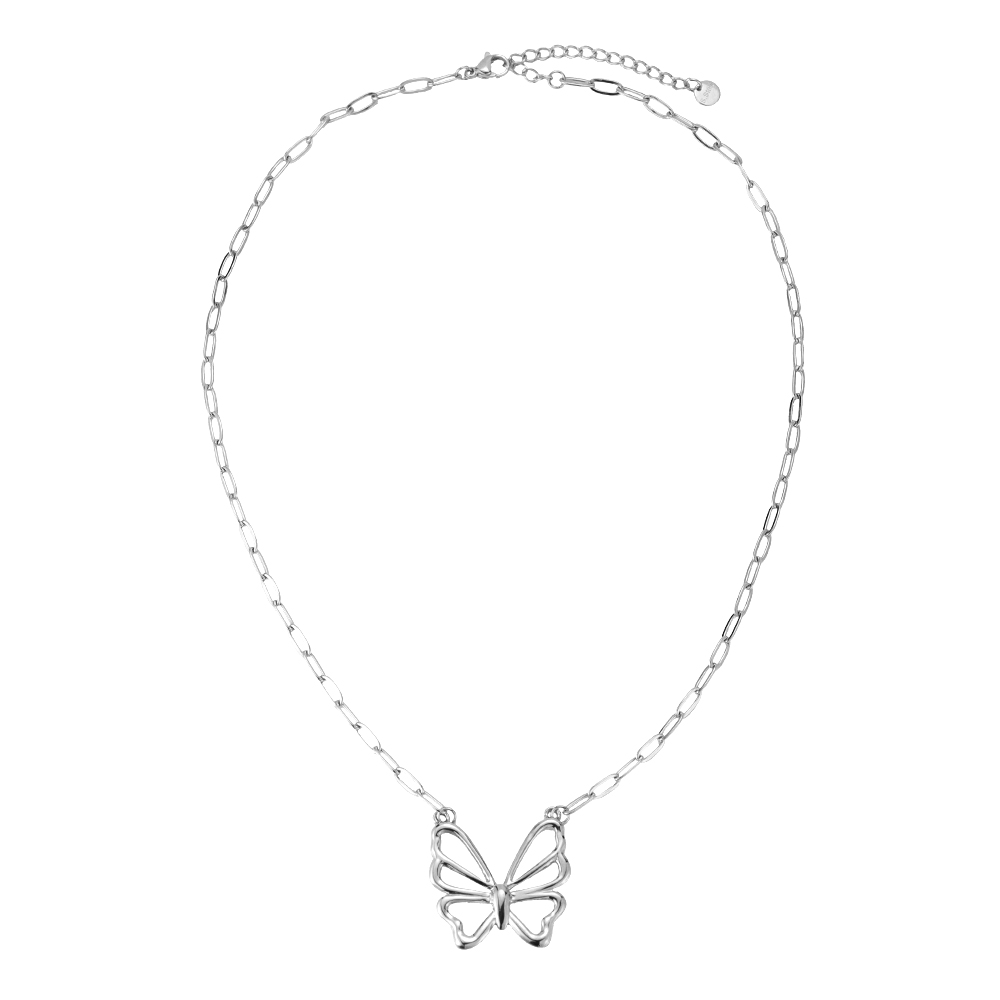 Simple Butterfly Edelstahl Halskette