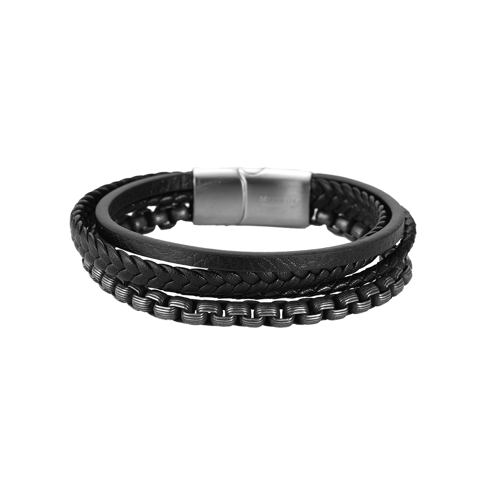 Spiraling Vine Complex Stainless Steel Bracelet