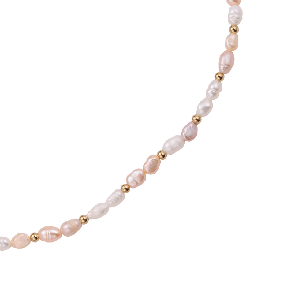 Rosy Pearl Dream Stainless Steel Necklace