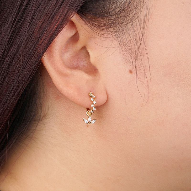 Flower Ascension Gold-plated Earrings