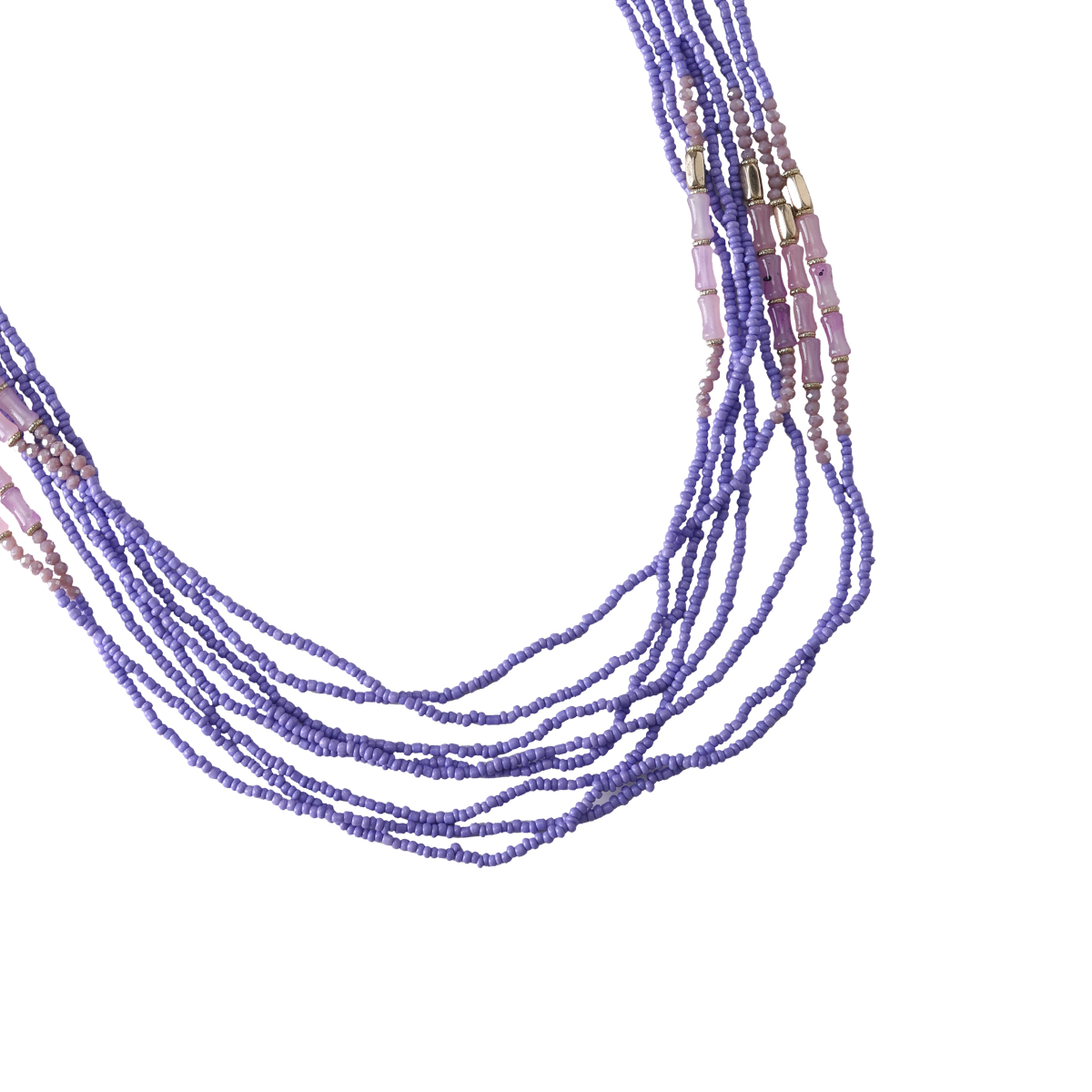 2*51cm Beads Lavender Collier