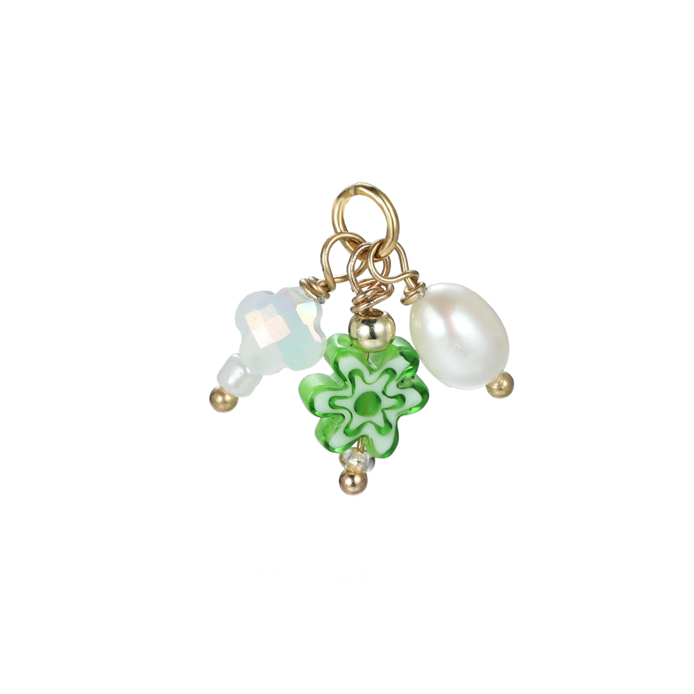 Little Green Flower Beads Charm