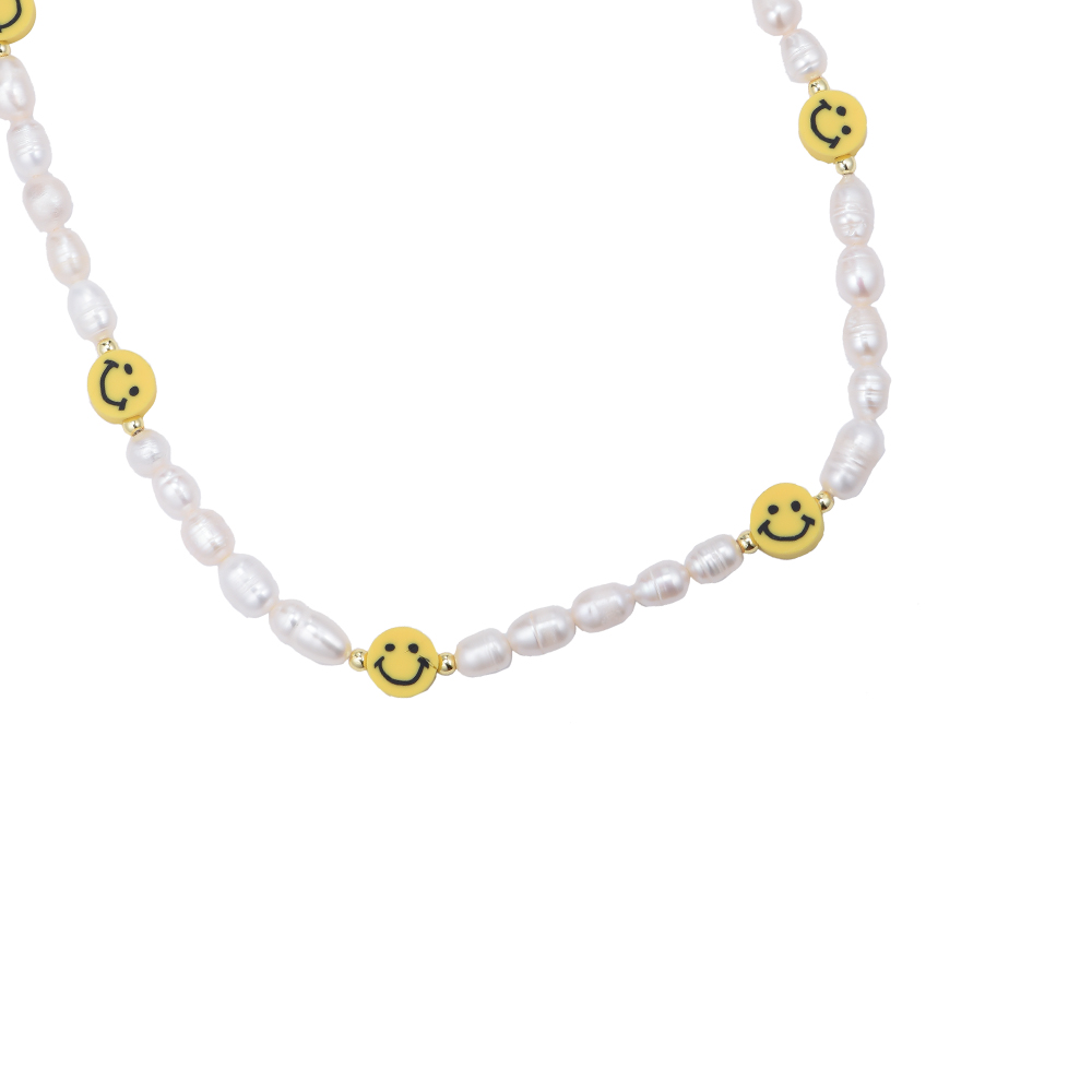 Love Smiley Pearl Necklace