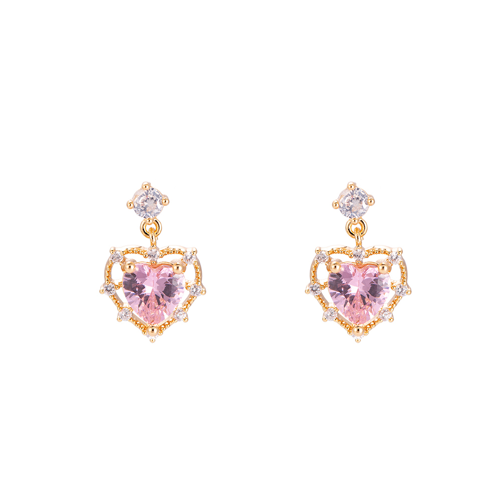 Double Layer Heart Plated Earring