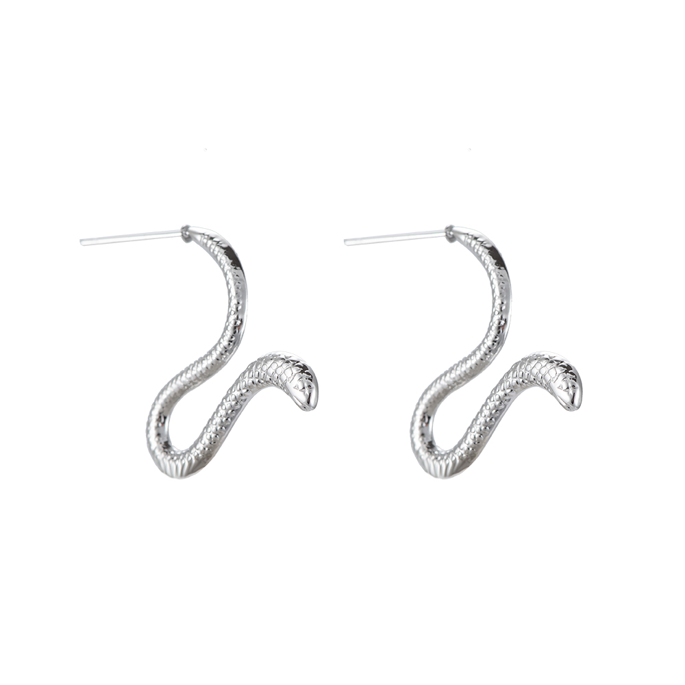 Aviva Snake Stainless Steel Earrings