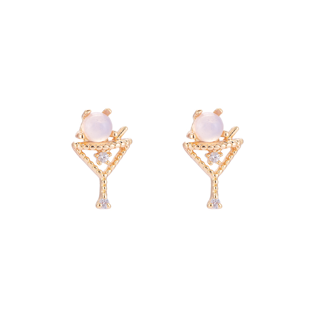 Cosmopolitan Cocktail Plated Earring