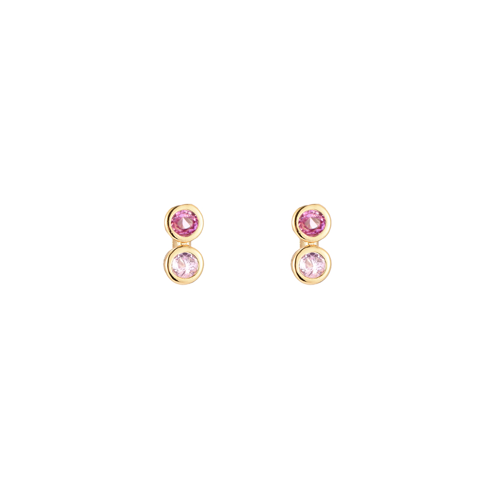 Flashing Lights Gold Plated Earrings