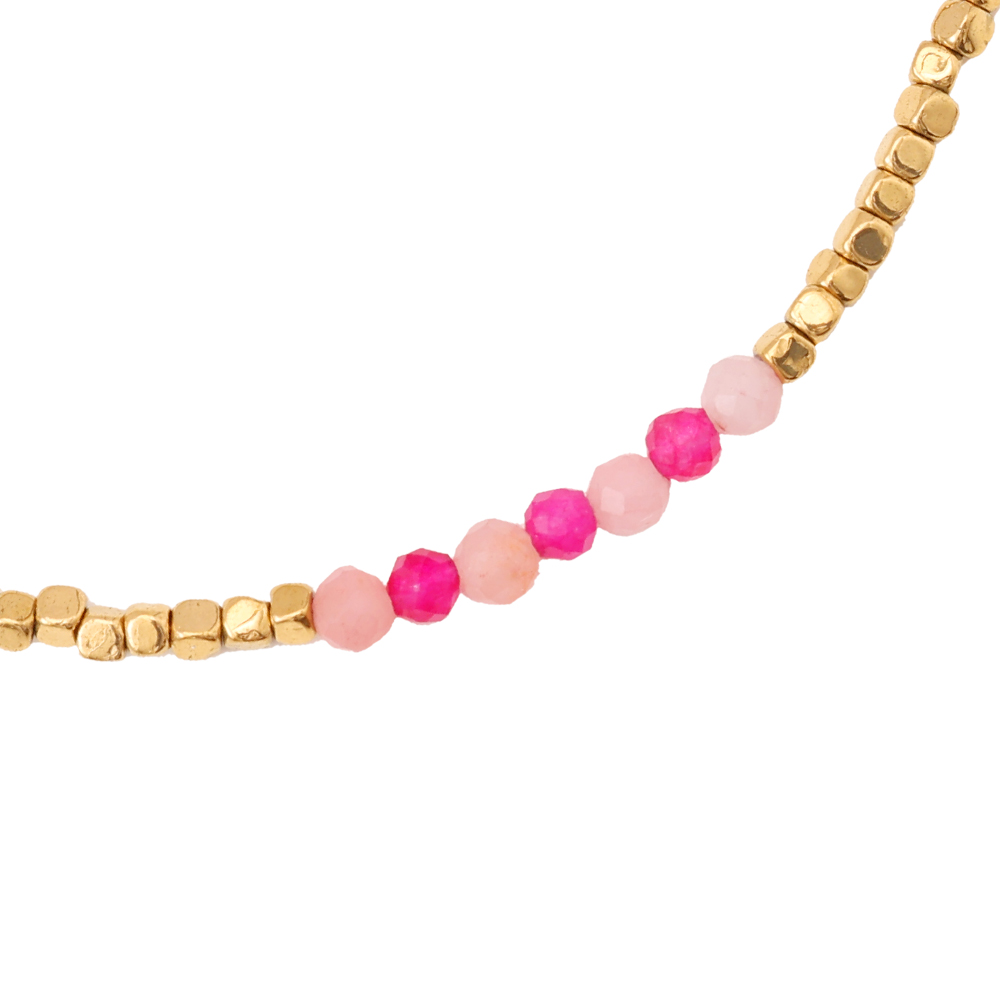 17cm Golden Beads Chain with Mini Stone Summer Edelstahl Armkette   