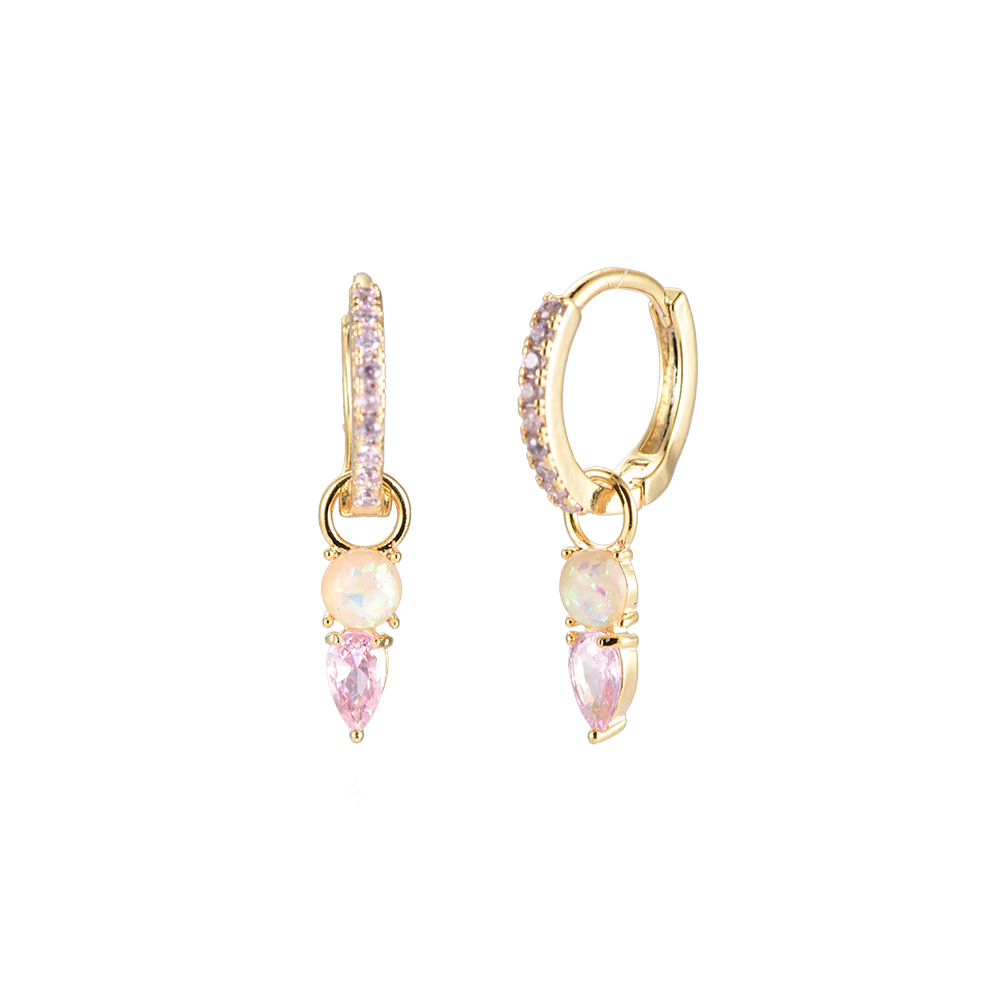 Opal Diamond Vergoldeter Ohrringe