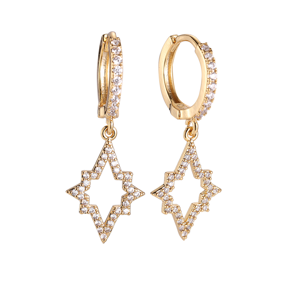 Spark Star Sparkle Gold-plated Earrings