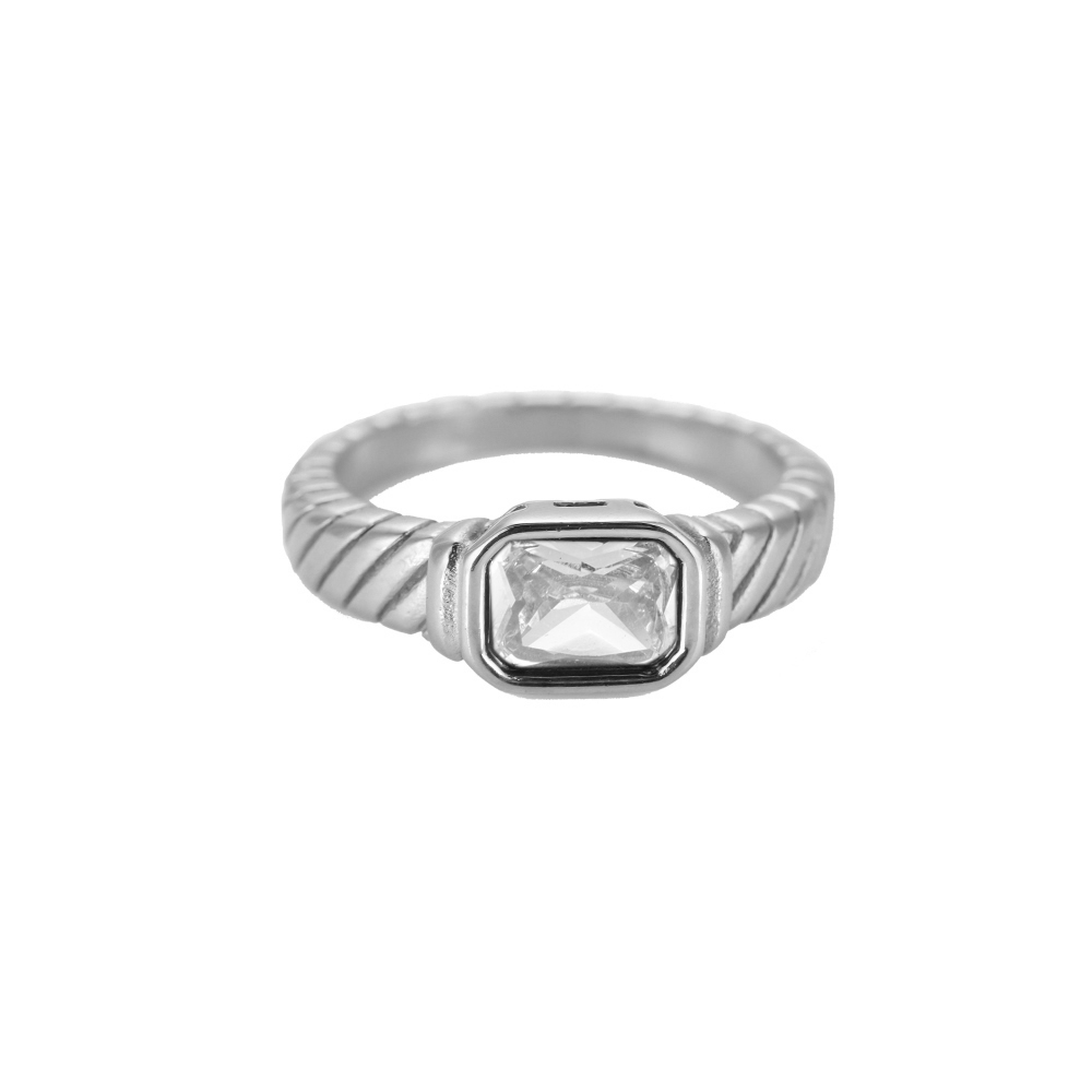 Manila Cube Stainless Steel Ring