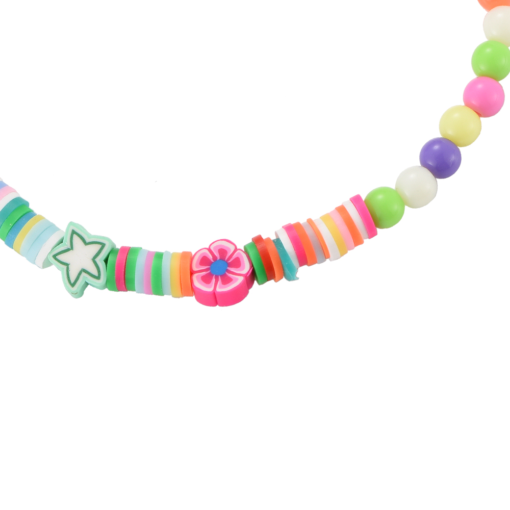 Green Smiley Beads Fußkette