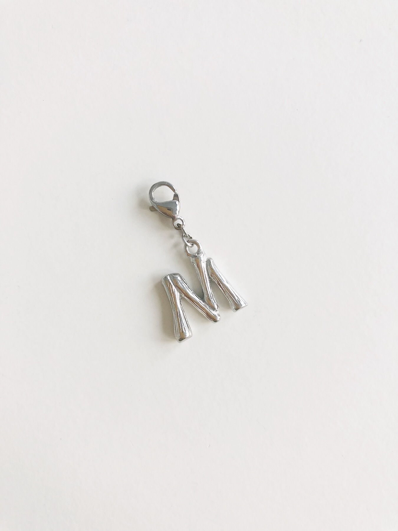 Large Alphabet Stainless Steel Charm