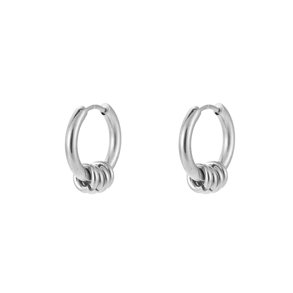 Hanging Circles 1.7 cm Stainless Steel Earring